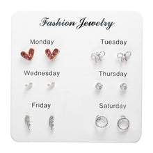 Load image into Gallery viewer, Minimalist Mixed Small Earrings Set Simple Geometric Stud Earrings for Women Girls Tiny Ear Studs Pendientes Kleine Oorbellen