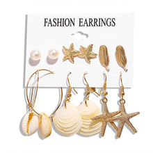 Load image into Gallery viewer, 17KM Fashion Acrylic Shell Earrings Set For Women Bohemian Leopard Tassel Long Stud Earrings 2019 Brincos Geometric Jewelry