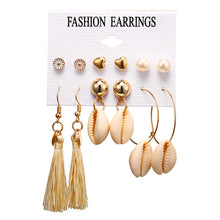 Load image into Gallery viewer, 17KM Fashion Acrylic Shell Earrings Set For Women Bohemian Leopard Tassel Long Stud Earrings 2019 Brincos Geometric Jewelry