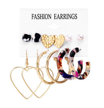 Load image into Gallery viewer, 17KM Fashion Acrylic Shell Earrings Set For Women Bohemian Leopard Tassel Long Stud Earrings 2019 Brincos Geometric Jewelry