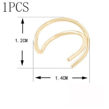 Load image into Gallery viewer, 3Pcs/Set Simple Ear Cuffs for Women Gold Leaf Ear Cuff Clip Earrings Climbers Earcuff No Piercing Fake Cartilage Earring