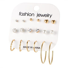 Load image into Gallery viewer, Minimalist Mixed Small Earrings Set Simple Geometric Stud Earrings for Women Girls Tiny Ear Studs Pendientes Kleine Oorbellen